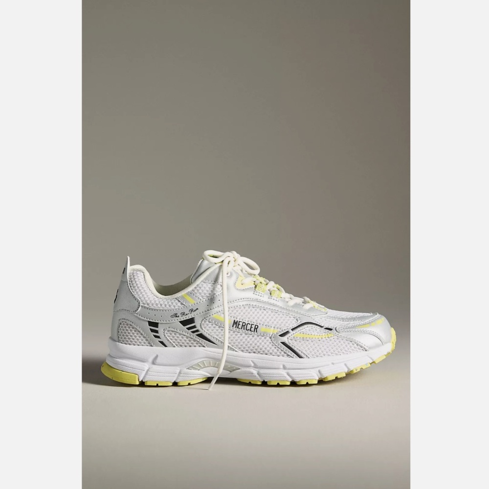 NWT ANTHROPOLOGIE MERCER THE-RE-RUN METALLIC NEON SNEAKERS
